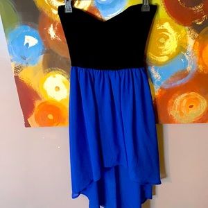 Size Large- Blue/Black High/Low Dress